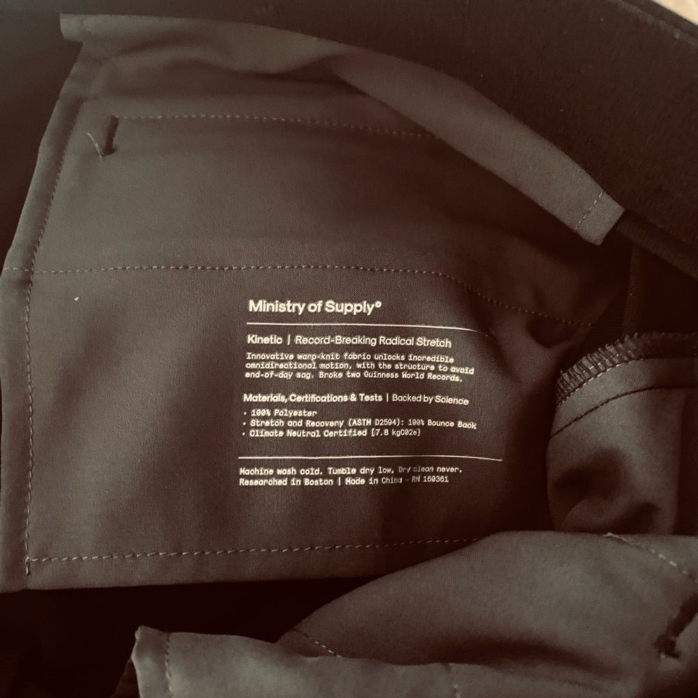 Ministry of Supply Black Pants - Picture 6 of 6